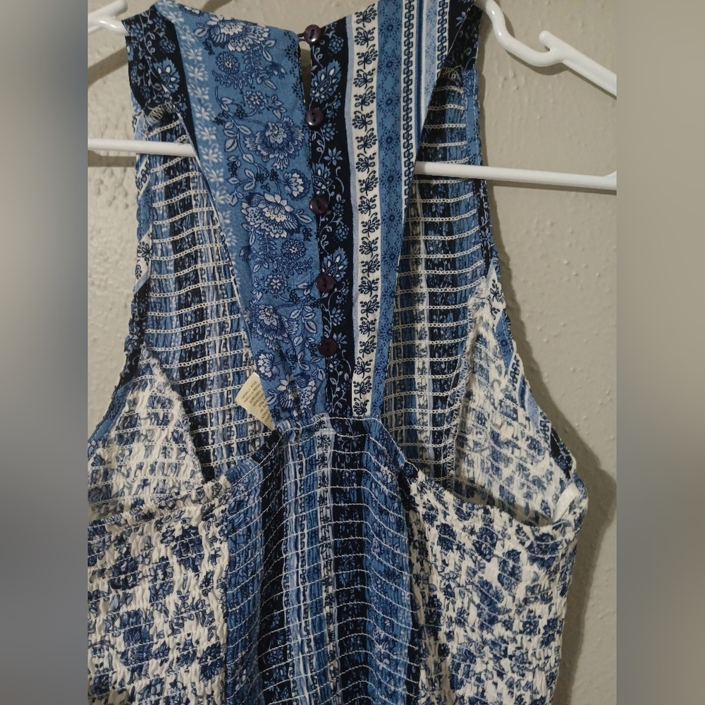 Summer floral maxi dress, rayon fabric, elastic at the top - Picture 4 of 8